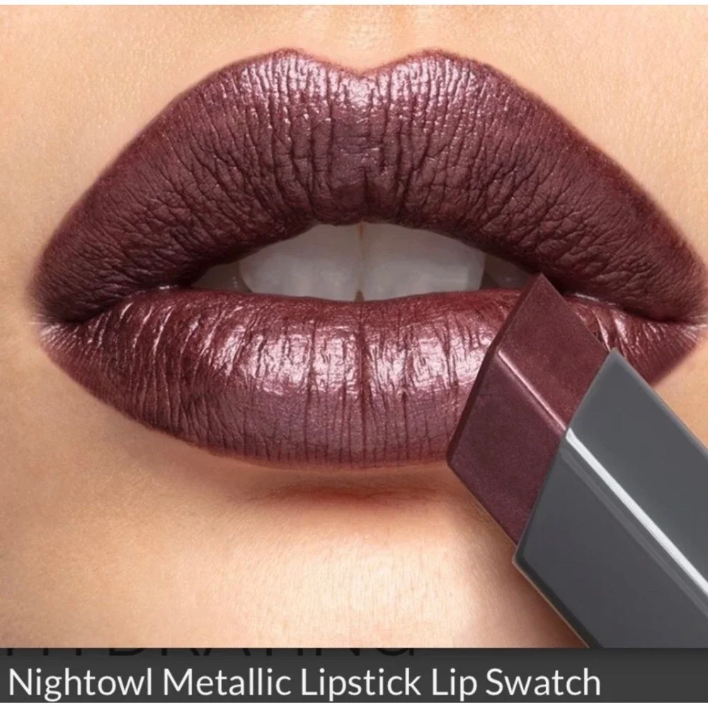 LIQUE Nightowl Metallic‎ Lipstick Plum Berry Sheer to Full Coverage